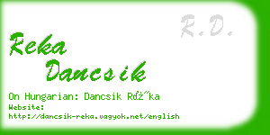 reka dancsik business card